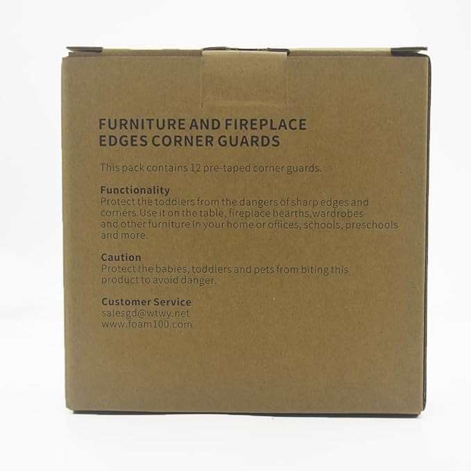 Foam Corner Protector for The Furniture, with Retardant Materials Foam Safety Bumpers, Baby Proofing Safety Corner Protectors (Black)