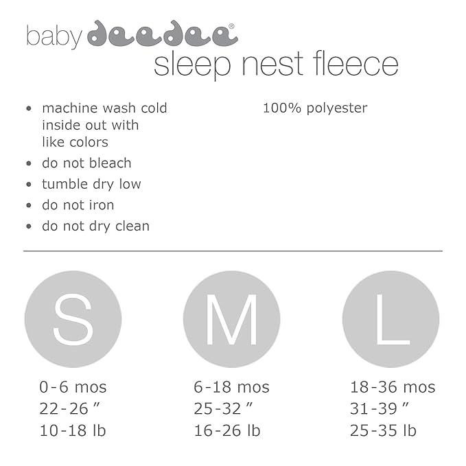 baby deedee Sleep Nest Fleece Baby Sleeping Bag, Sweet Pink, 0-6 Month