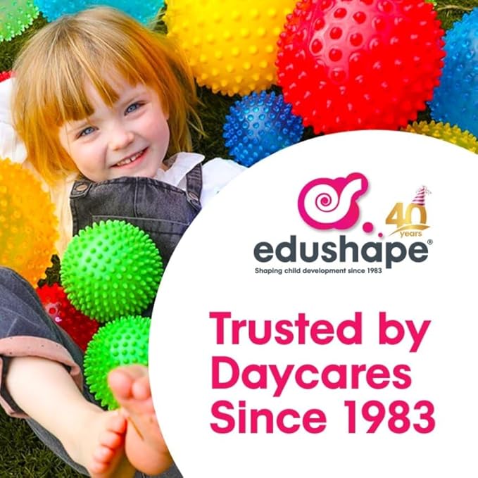 Edushape Sensory Ball for Baby - 7" Glow-in-The-Dark Color Ball Helps Enhance Gross Motor Skills for Kids 6 Months & Up
