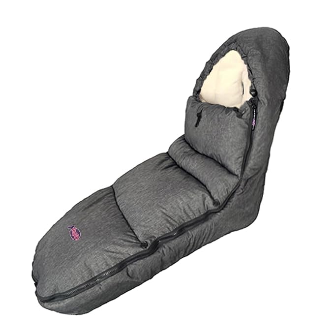 Funlife Anti-Kick Waterproof High Performance Winter Stroller Footmuff Fits All Travel Gear,Front Piece Height Adjustable and Removable,M6-4T