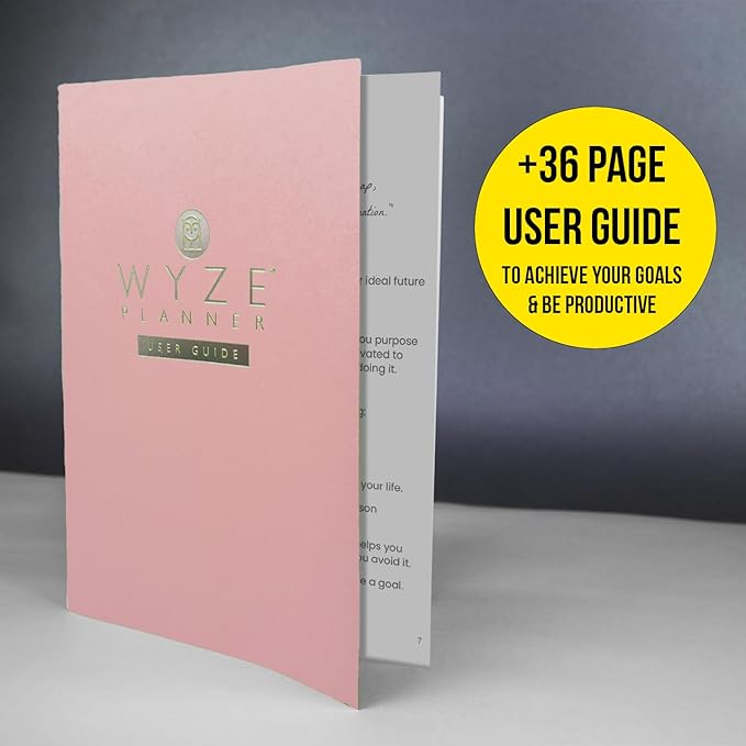 Undated Daily Planner – 1-Year B5 Productivity Organizer with Two-Page Weekly Spread, Goal Setting, Habit Tracker, Weekly & Monthly Pages – Hardcover Time Management Notebook (Pink)