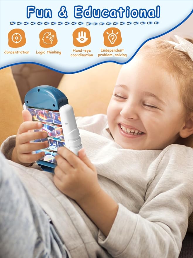 16-Piece Rotating Puzzles for Kids 4-6, Toddlers Puzzles 3-4, Road Trip, Airplane Activities Game, Travel Toys - Brain Teaser, Fine Motor Skills - Birthday Gifts Boys Girls - Special Vehicle