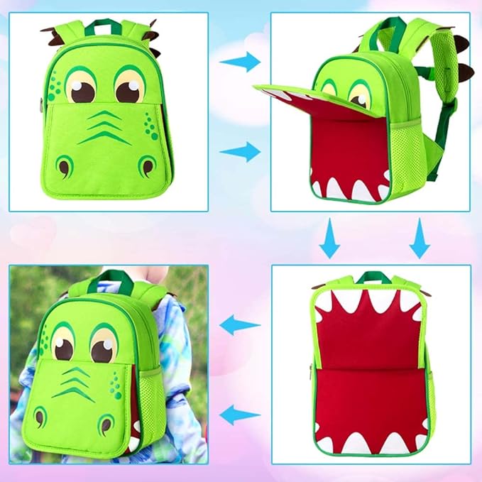 gxtvo Toddler Backpack Leash, 9.5" Kids Safety Leashes Bookbag for Children Boys Girls - Unicorn/Butterfly/Mermaid/Dinosaur