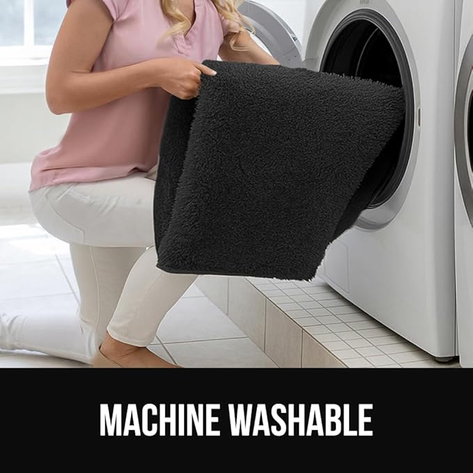 GORILLA GRIP Ultra Soft Washable Area Rug, Stain and Slip Resistant Plush Thick Carpet for Bedroom Living Room, No Shed Floor Rugs, Pet Friendly, Dorm Essentials, Kids Nursery Home Decor, 2x3, Black