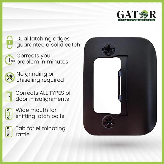 Gator Door Latch Restorer - Strike Plate (Oil Rubbed Bronze)