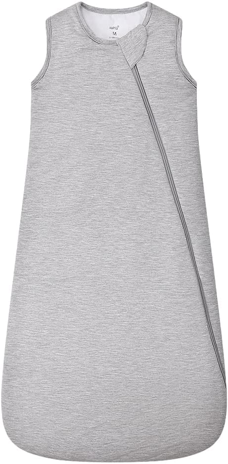 HAPIU Unisex Rayon Made from Bamboo Baby Sleep Sack TOG 1.0, 2-Way Zipper YKK, Wearable Blanket Baby