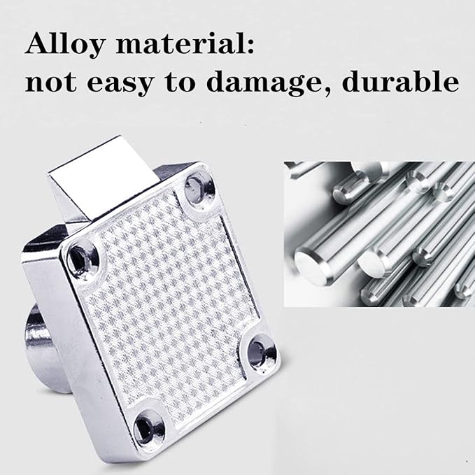 Automatic Lock Tongue Cabinet Drawer Furniture Locker Showcase Lock Drilling Diameter 3/4"/19mm for (3/5"-/15mm -7/8"-/22mm) Door Panel(2 Pack)