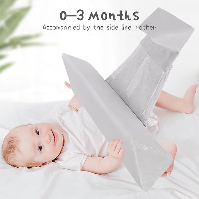 Baby Side Sleeper Weddge Breathable Pillow, Removable and Washable Breathable Bedding Set Collection Size Memory Foam (Adjustable Fill) Bed Pillows Set