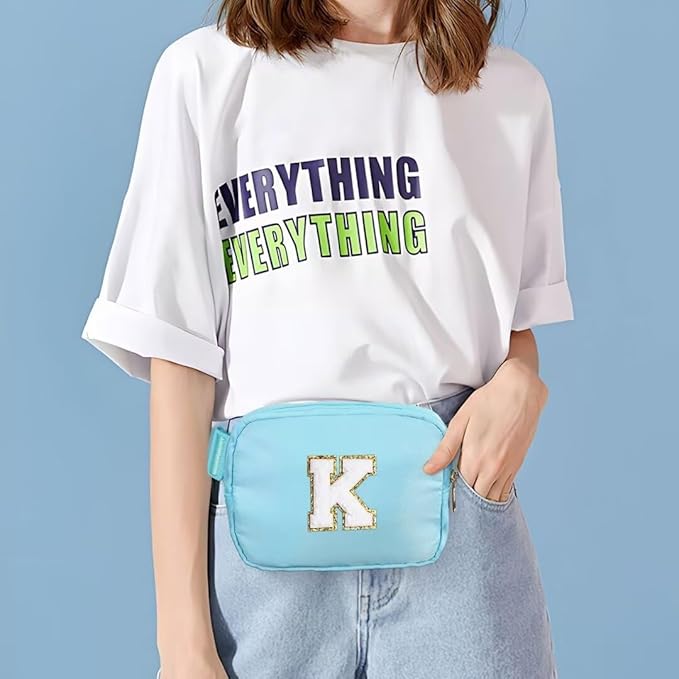 YOOLIFE Birthday Gifts for 4 5 6 7 8 9 10 11 12 13 14 Year Old Girls - Initial Fanny Pack Belt Bag Purse for Girls Teens Daughter Sister Niece, Personalized Trendy Stuff for Teen Girl Kids | Blue H