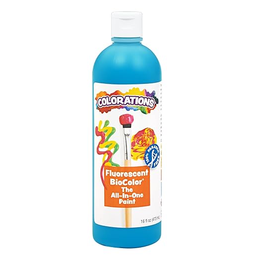 BioColor FBIOTU Paint, Fluorescent Turquoise - 16 oz.
