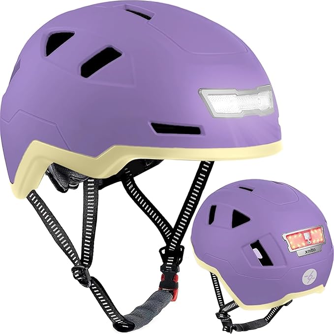 Kid Bike Helmets for Boys and Girls | Fit Head 51-54cm Circumference | CPSC & NTA-8776 Dual Certified | Multi-Sport Helmets with LED Lights, Magnetic Buckle, Detachable Visor