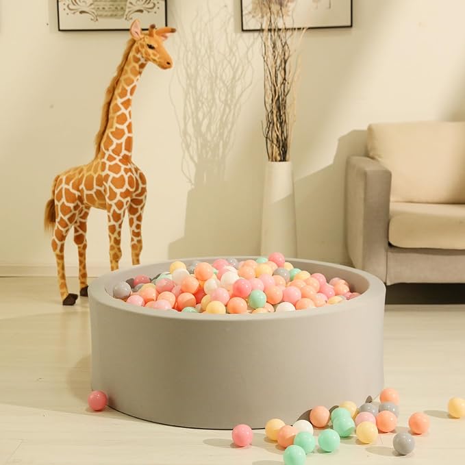 GOGOSO Balls for Ball Pit - Plastic Ball for Toddlers 1-3, Baby Kids Ball Pool Decoration 50 100 200 300 500 1000 (6 Colors, 500 Balls)