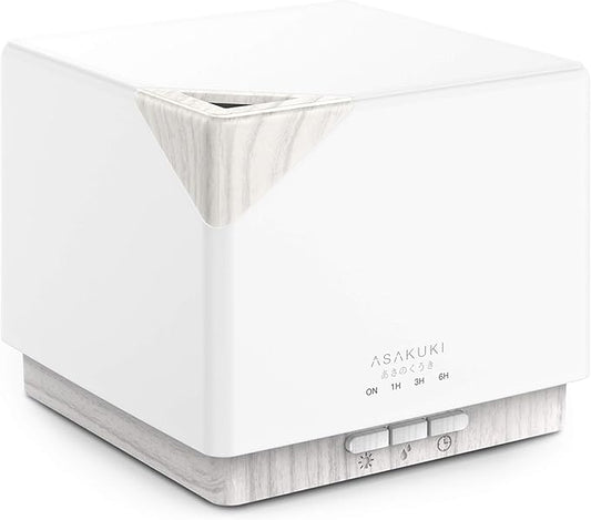 ASAKUKI 700 ml Premium Essential Oil Diffuser, 5 in 1 Ultrasonic Aromatherapy Fragrant Oil Vaporizer Humidifier, Timer and Auto-Off Safety Switch, 7 LED Light Colors