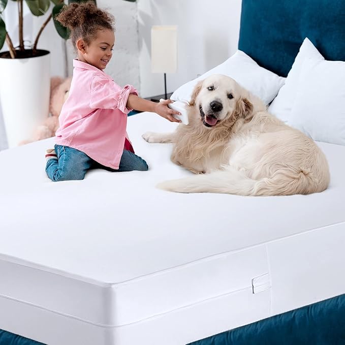 Utopia Bedding Zippered Mattress Encasement Twin, 100% Waterproof Bed Bug and Dust Mite Proof Mattress Protector, Absorbent Six-Sided Mattress Cover