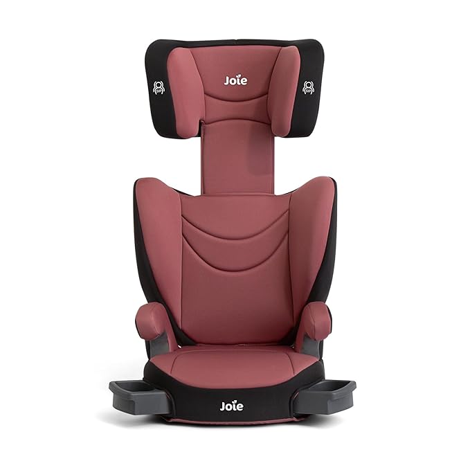 Joie Basil Highback and Backless Booster Car Seat for Big Kids 4 to 12 Years Old, Lightweight 2-in-1 Design (Crimson)