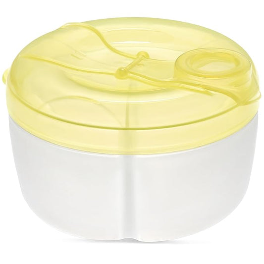 Accmor Baby Formula Dispenser On The Go, Formula Container to Go, Non-Spill Rotating Three-Compartment Formula Dispenser and Snack Storage Container for Infant Toddler Traveling