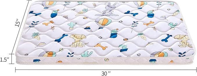 Baby Bassinet Mattress 30x 15 inches- Firm Support and Comfort Premium Foam,Noiseless and Odorless,Hypoallergenic Small Crib Mattress, Fits Moses Basket, Dual Sided with Soft Breathable Fabric