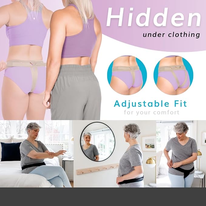 BraceAbility The Pelvic Pro Patented Prolapse Uterus Support Belt Girdle for Women’s Prolapsed for Dropped Bladder, Vulvar Varicosities, Postpartum Recovery, Symphysis Pubis Dysfunction Pain (M)