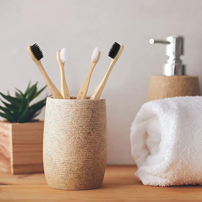 Bamboo Toothbrushes Soft Bristles, Biodegradable Eco-Friendly Toothbrush 10 Pack, BPA Free Charcoal Bamboo Tooth Brush, Organic, Natural, Green and Compostable Tooth Brushes