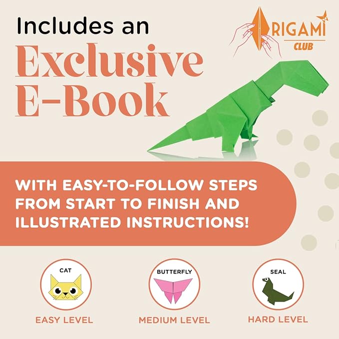 HPST Origami Paper - 1100 Sheets - Double Sided 6x6 inches Origami Squares for kids - 15 Vibrant Colors - Easy Fold Papers for Arts & Crafts