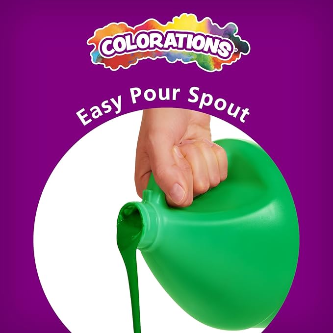 Colorations Paraben-Free Washable Tempera Paint for Kids - 1 Gallon Value Size, Vibrant Blue. Non-Toxic and Made in the USA, Classroom Must Haves, Bulk Arts and Crafts Supplies
