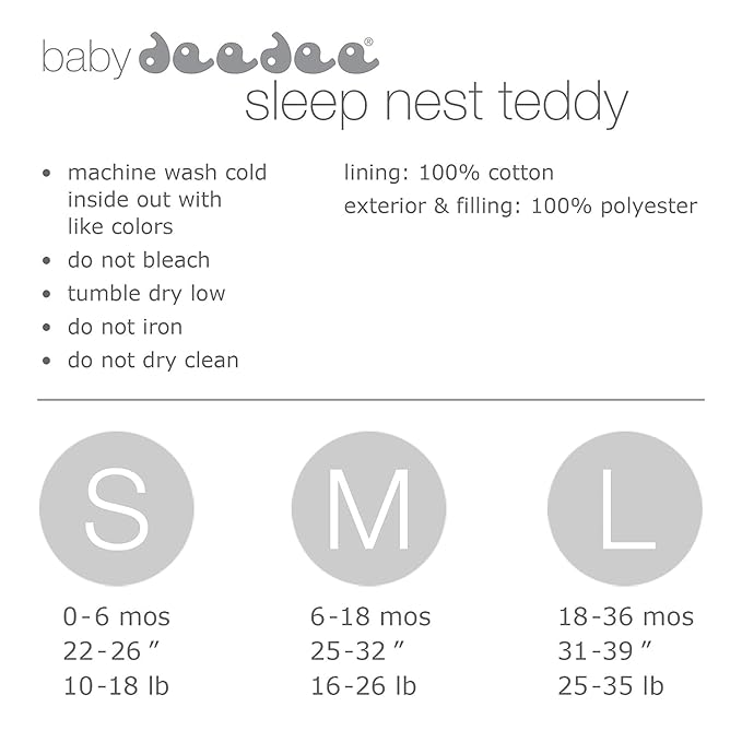 baby deedee Sleep nest Teddy Baby Sleeping Bag Sack for Boys and Girls, Toddler and Infants, Soft Blue, Large (18-36 Month)