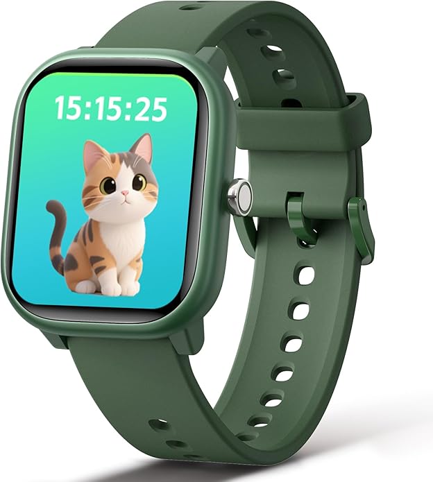 Smart Watch for Kids Girls Boys No APP/Phone Needed, 1.8" IP68 Waterproof Sport Kids Watch Pedometer, Heart Rate, Sleep Monitor, Step Counter, 12 Puzzle Games for Girls Boys Teens 6-16