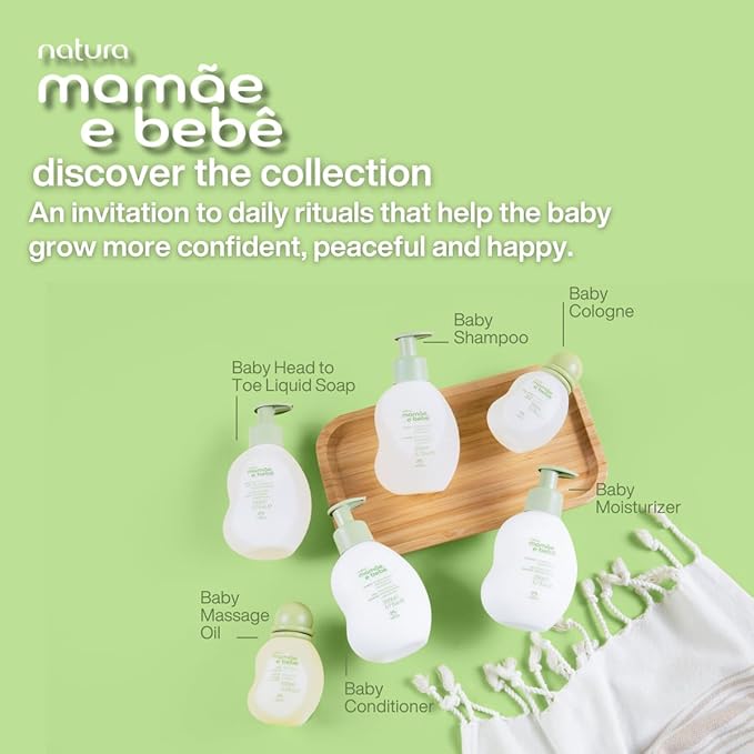 natura - Mamãe e Bebê Shampoo Refill - 100% Vegan - Safe & Gentle Formula - 98.4% Natural Origin - All Skin Types - Cruelty Free - Brazilian Baby Beauty - Baby Essentials - 6.7 fl oz (200ml)
