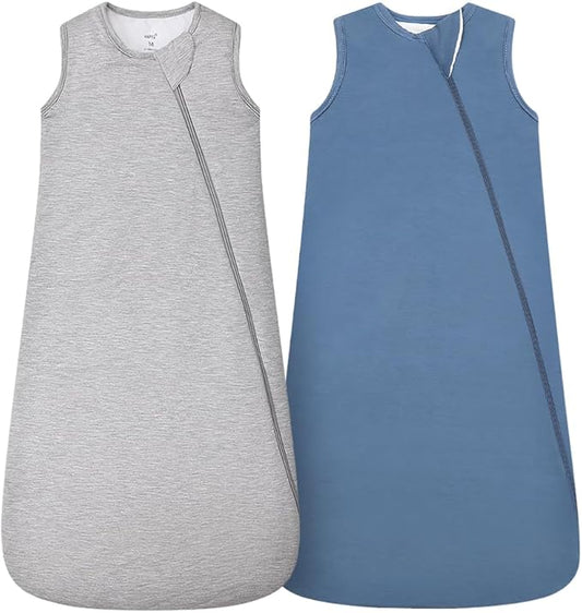 HAPIU Unisex Rayon Made from Bamboo Baby Sleep Sack TOG 1.0, 2-Way Zipper YKK, Wearable Blanket Baby