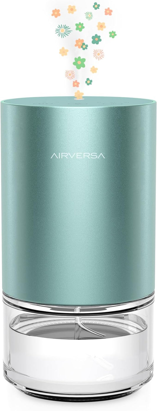 Essential Oil Diffuser Waterless Aromatherapy Diffusers for Home Large Room, Bedroom, Car, Office, Desk, Battery Operated, Small Diffuser for Pure Scent, 100mL Capacity, AN9 (Mint)