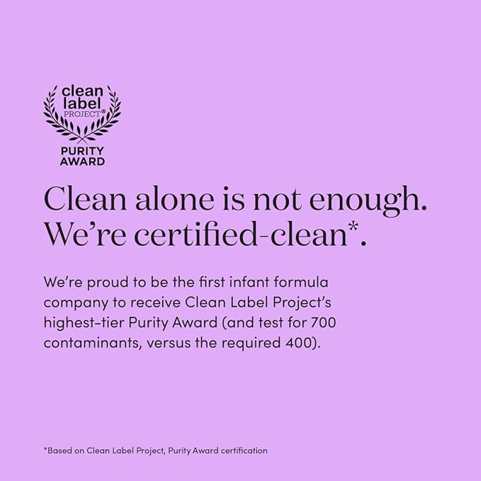 Infant Formula Powder for Infants 0-12 Months, Made With Organic Whole Milk, Clean Label Project Certified, Closest-to-Breast Milk Baby Formula Patented Protein Blend, 24 Ounce (Pack of 6)