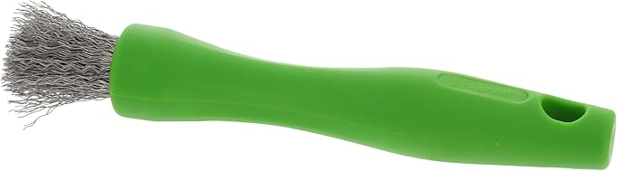 BrushAll® Wire Hand Brush with Ergonomic Handle and Tightly Packed Bristles for Kitchen, Garage, Indoor, Outdoor (Stainless Steel) Patent Pending