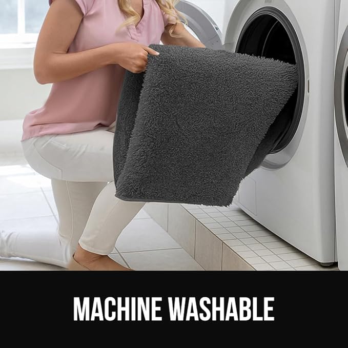 GORILLA GRIP Ultra Soft Washable Area Rug, Stain and Slip Resistant Plush Thick Carpet for Bedroom Living Room, No Shed Floor Rugs, Pet Friendly, Dorm Essentials, Kid Nursery Home Decor, 3x5 Dark Gray