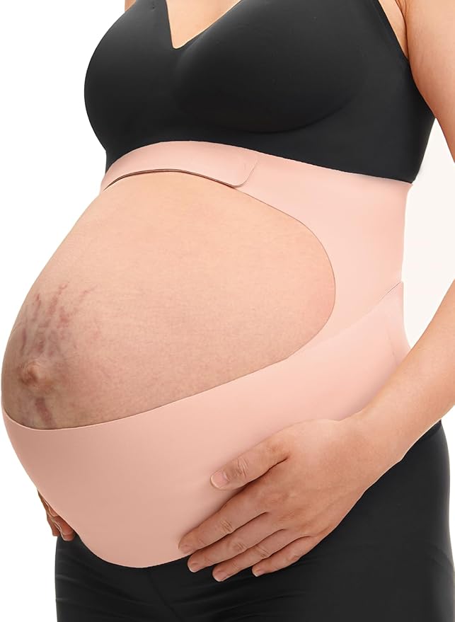 Momcozy Pregnancy Belly Band, CozySupport Ergonest Maternity Belly Band, Invisible Pregnancy Belt for Back, Abdomen, Waist