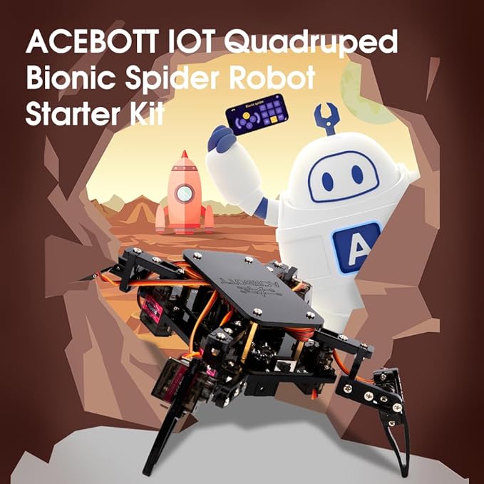 Science Kits Spider Robot Building Kit STEM Crawling Robot Gifts for Kids Boys Ages 8-12 Girls, Scientific Coding Robotic Technic Creative DIY Toys for Birthday