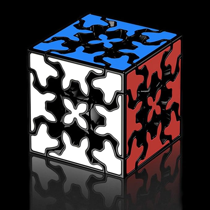 Gear Cube 3x3 with Three-Dimensional Gear Structure Magic Cube 3x3x3 Puzzles Toys (60mm) Brain Teaser Puzzle Game Toy for Children and Adults (Style B)