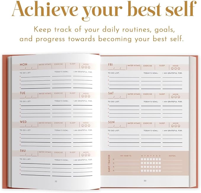 Self Care Planner by epic self - Undated Wellness Planner, 48 Weeks - Self-Love, and Habit Tracker for Women - Prioritize Your Well-being in 2024 - Daily & Weekly Reflection Pages
