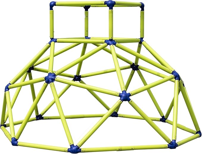 Eezy Peezy Monkey Bars Climbing Dome - Sturdy & Portable Jungle Gym for Kids, Backyard Playset for Toddlers, Active Outdoor Fun for Kids Ages 3 to 8 Years Old, Lightweight & Easy Assembly, Green/Blue