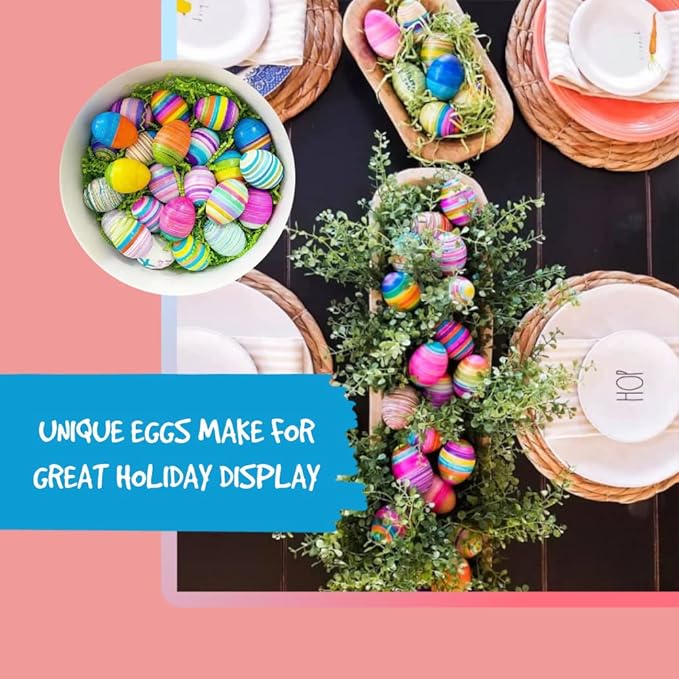 The Eggmazing Egg Decorator The Original Easter Egg Decorator Kit - Arts and Crafts Set - Includes Egg Decorating Spinner and 8 Colorful Quick Drying Non Toxic Markers [Packaging May Vary]