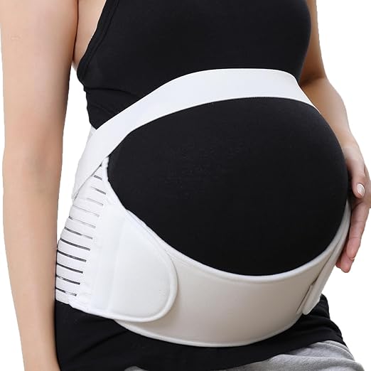 NeoTech Care Pregnancy Support Maternity Belt, Waist/Back/Abdomen Band, Belly Brace (Size XXL, Ivory Color)