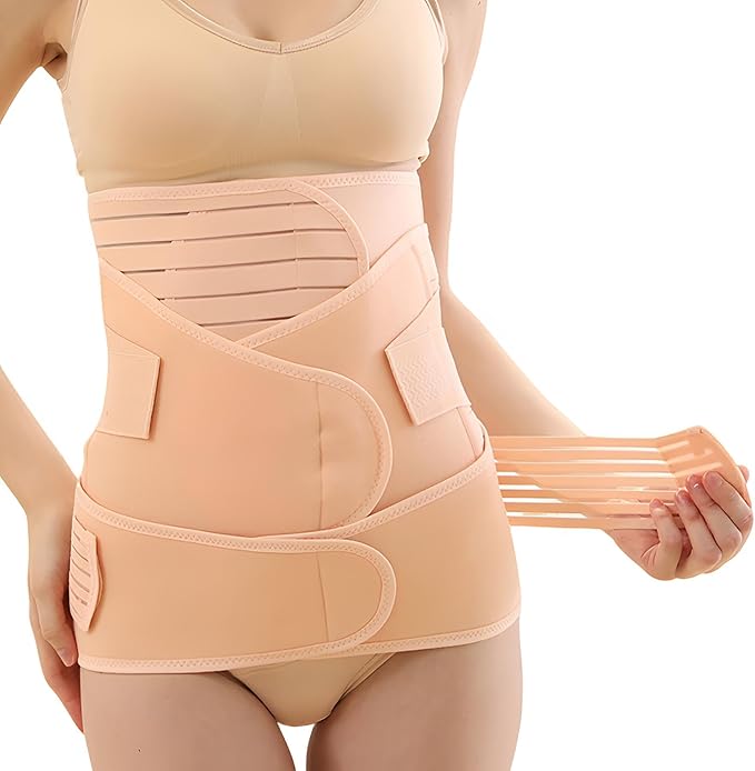 3 in 1 Postpartum Belly Band Post Partum for Women Abdominal Binder Surgery C Section Recovery Stomach Belly Wrap Belt