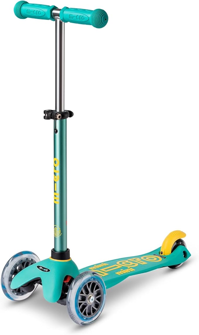 Micro Kickboard - Mini Deluxe Eco, 3-Wheeled, Lean-to-Steer, Swiss-Designed Micro Scooter Made with Recycled and Sustainable Materials, for Preschool Kids, Ages 2-5
