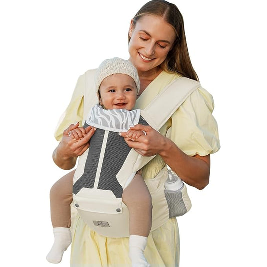 Baby Carrier, Baby Holder Carrier Newborn to Toddler - Ergonomic, Cozy and Breathable Baby Carrier with Hip seat for 7-50lbs