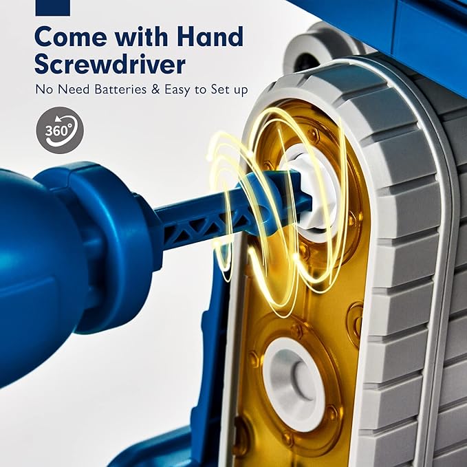 hahaland 5 Year Old Boy Birthday Gift - STEM Toys for Ages 5-7, Toy for 5 6 Year Old Boy, 5 in 1 Building Take Apart Trucks Transform to Robot, Boys Toys Stocking Stuffers for Kids Christmas Ages 5-8