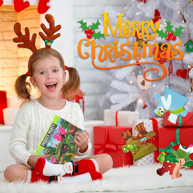 Jumbo Floor Puzzle for Kids, Large Jigsaw Puzzles 35 Piece for Kids Ages 3-5,Preschool Learning & Education Toys, Gifts for 4-8 Year Old Boys and Girls (Insect)