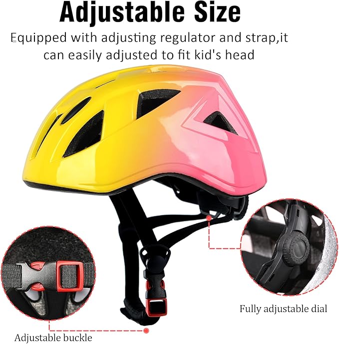 Kids Bike Helmet,2 Sizes Adjustable for Youth Child Boys & Girls Ages 3-5-8-14,Ventilation and Multi-Sport for Bicycle Scooter Skate
