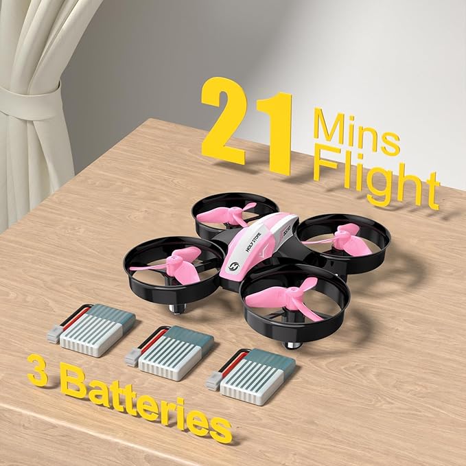 Holy Stone HS210 Mini Drone for Kids 8-12 and Beginners, RC Nano Quadcopter Indoor Drone with Circle Fly, Auto Hovering, 3D Flip, and Headless Mode, Great Gift Toy for Boys and Girls, Pink