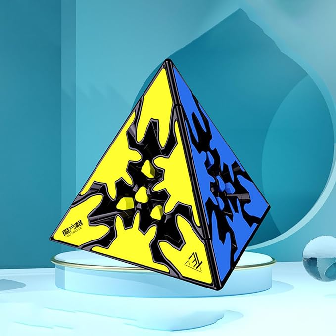 Gear Cube 3x3 with Three-Dimensional Gear Structure Magic Cube 3x3x3 Puzzles Toys (60mm) Brain Teaser Puzzle Game Toy for Children and Adults (Style D)