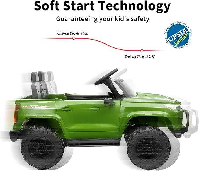 24V 10Ah Ride on Toy for Big Kids, 4WD 2 Seater Electric SUV Kids Car to Drive w/Remote Control, 4x200W Motors - Army Green