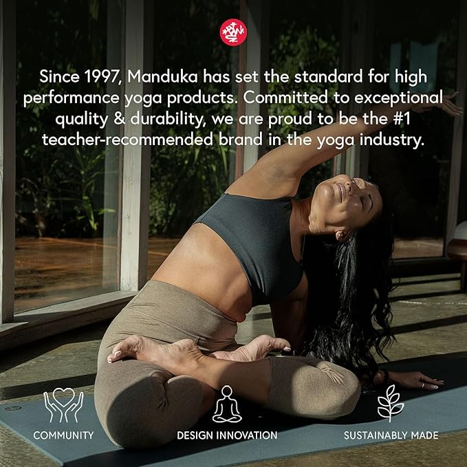 Manduka PROlite Yoga Mat 71" - 4.7mm | Lifetime Durability | Hygienic Construction | Teacher Approved | 71 x 24 inches